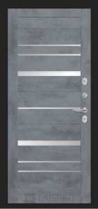 ЛОНДОН термо 20 - Бетон темный, зеркальные вставки