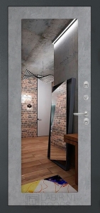 АТЛАНТИК термо с Зеркалом 18 - Бетон светлый