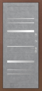 Термо Магнит 20 - Бетон светлый, зеркальные вставки