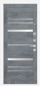 ВЕРСАЛЬ 20 - Бетон темный, зеркальные вставки