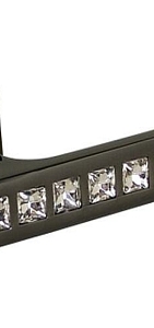 Ручка на квадратной накладке 301 ВН Черный никель с кристаллами