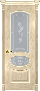 Грация,Шпон Дуб слоновая кость,стекло светлое