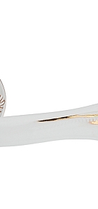 Ручка на круглой накладке A-406 WPB Белый/золото