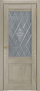 ЛУ-52 Дуб серый стекло белое