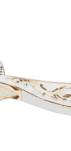 Ручка на круглой накладке A-408 WPB Белый/золото