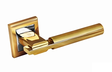 Ручка на квадратной накладке 294 SB/PB Золото матовое/золото